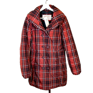 Aventura Plaid in Pinot Arlington Car Coat NWT